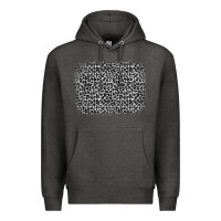 Charcoal Heather grey leopard background Premium Hoodie - OliviaCreatesArt
