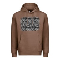 Chestnut grey leopard background Premium Hoodie - OliviaCreatesArt