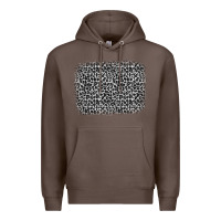 Coffee grey leopard background Premium Hoodie - OliviaCreatesArt