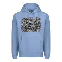 Colony Blue grey leopard background Premium Hoodie - OliviaCreatesArt