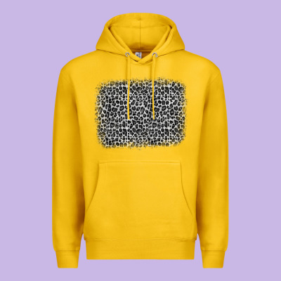 Grey Leopard Background Premium Hoodie Designed By Oliviacreatesart