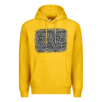 Lemon grey leopard background Premium Hoodie - OliviaCreatesArt