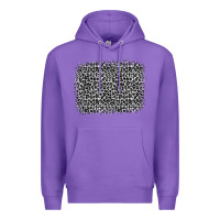 Purple grey leopard background Premium Hoodie - OliviaCreatesArt