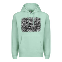 Seafoam grey leopard background Premium Hoodie - OliviaCreatesArt