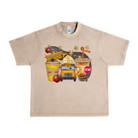 French Oak School Bus Coffee And Star Bbs Urban Heavy Tee - BundleAndBundleShop