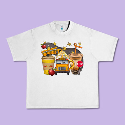 School Bus Coffee And Star Bbs Urban Heavy Tee Designed By Bundleandbundleshop