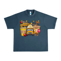 Midnight Navy School Bus Coffee And Star Bbs Urban Heavy Tee - BundleAndBundleShop