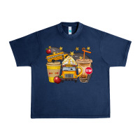 Navy School Bus Coffee And Star Bbs Urban Heavy Tee - BundleAndBundleShop