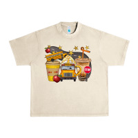Sandshell School Bus Coffee And Star Bbs Urban Heavy Tee - BundleAndBundleShop