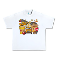 White School Bus Coffee And Star Bbs Urban Heavy Tee - BundleAndBundleShop