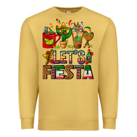 Antique Gold Let's Fiesta Mexico Coffee Cups With Cactus Premium Sweatshirt - FaDigitalArtStudio