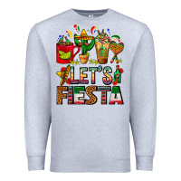Heather Grey Let's Fiesta Mexico Coffee Cups With Cactus Premium Sweatshirt - FaDigitalArtStudio