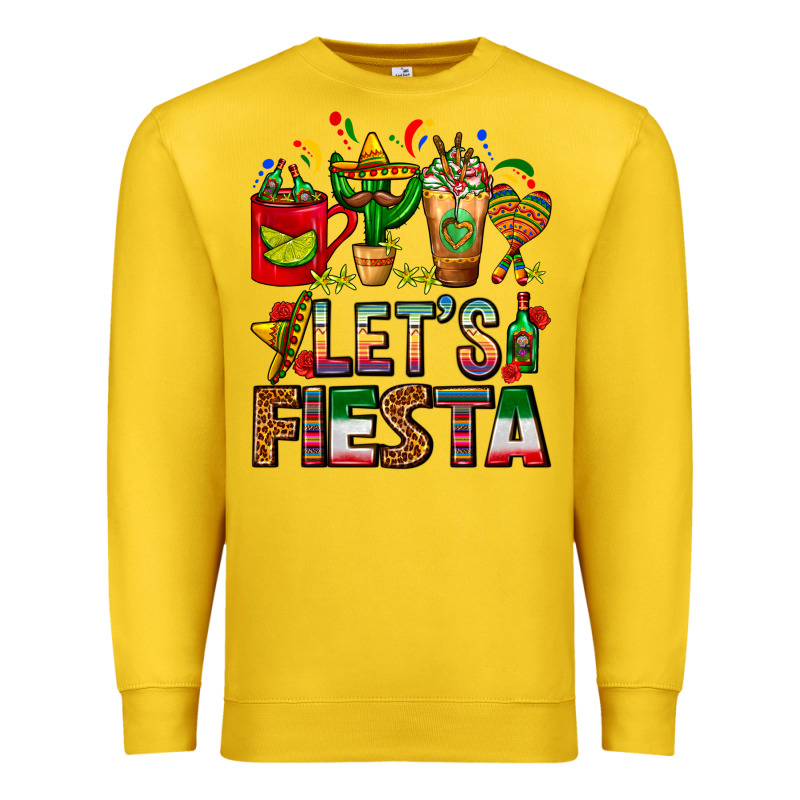 Let's Fiesta Mexico Coffee Cups With Cactus Premium Sweatshirt by FaDigitalArtStudio | Teevron