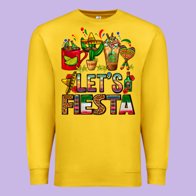 Let's Fiesta Mexico Coffee Cups With Cactus Premium Sweatshirt Designed By Fadigitalartstudio