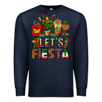 Navy Let's Fiesta Mexico Coffee Cups With Cactus Premium Sweatshirt - FaDigitalArtStudio