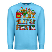 Ocean Blue Let's Fiesta Mexico Coffee Cups With Cactus Premium Sweatshirt - FaDigitalArtStudio