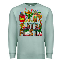 Seafoam Let's Fiesta Mexico Coffee Cups With Cactus Premium Sweatshirt - FaDigitalArtStudio