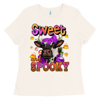 Bone sweet and spooky halloween cow Ladies Tee - Jasminsmagicworld