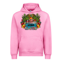 Fuchsia Pink Summer Urban Hoodie - CowhideDigitalArt