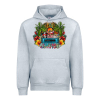 Heather Grey Summer Urban Hoodie - CowhideDigitalArt