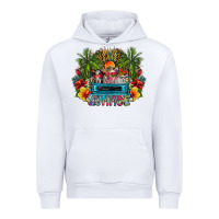 White Summer Urban Hoodie - CowhideDigitalArt