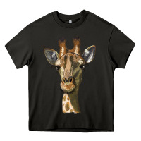 Asphalt giraffe head Heavy Core Tee - LillyAllenDesigns