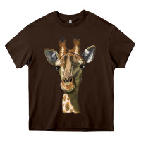 Chocolate Brown giraffe head Heavy Core Tee - LillyAllenDesigns