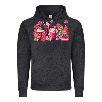 Vintage Black pink gingerbread coffee Vintage Hoodie - MaliasSmallBusiness
