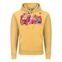 Vintage Mustard pink gingerbread coffee Vintage Hoodie - MaliasSmallBusiness