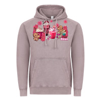 Vintage Zinc pink gingerbread coffee Vintage Hoodie - MaliasSmallBusiness