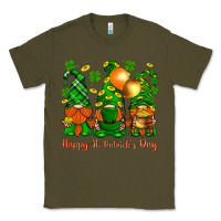 Army Green happy st. patricks day with gnomies Classic Tee - BundleAndBundleShop