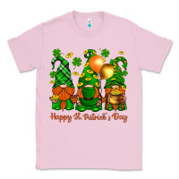 Bubblegum Pink happy st. patricks day with gnomies Classic Tee - BundleAndBundleShop