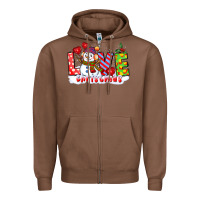 Chestnut love christmas snowman Zipper Hoodie - CowGirlArtShop