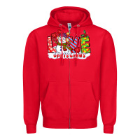 Red love christmas snowman Zipper Hoodie - CowGirlArtShop