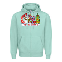 Seafoam love christmas snowman Zipper Hoodie - CowGirlArtShop