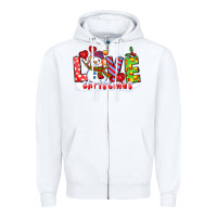 White love christmas snowman Zipper Hoodie - CowGirlArtShop