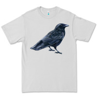 Dove Grey American Crow Premium Tee - LillyAllenDesigns