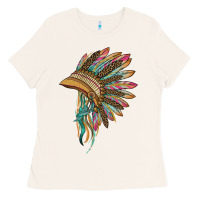 Indian Leopard Headdress Ladies Tee | Teevron