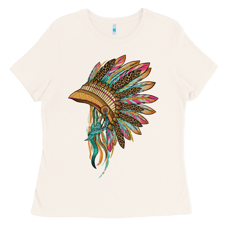 Indian Leopard Headdress Ladies Tee by BarkalooDesign | Teevron