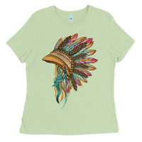Matcha indian leopard headdress Ladies Tee - BarkalooDesign