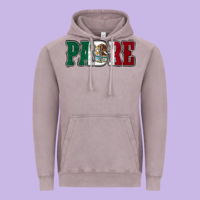 Mexican Flag Padre Vintage Hoodie Designed By Jasminsmagicworld