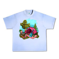 Grape Ice Glamping Camp And Pink Tent Urban Heavy Tee - BundleAndBundleShop