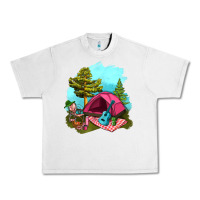Lunar Rock Glamping Camp And Pink Tent Urban Heavy Tee - BundleAndBundleShop