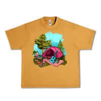 Peanut Butter Glamping Camp And Pink Tent Urban Heavy Tee - BundleAndBundleShop