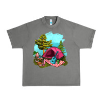 Tornado Glamping Camp And Pink Tent Urban Heavy Tee - BundleAndBundleShop