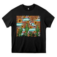 Black western cactus and sunflowers Heavy Core Tee - Jasminsmagicworld