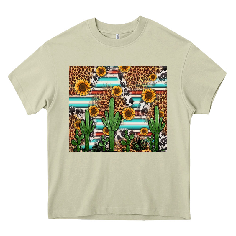 Western Cactus And Sunflowers Heavy Core Tee by Jasminsmagicworld | Teevron