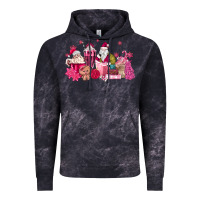 Cloud Black pink santa coffee Vintage Hoodie - MaliasSmallBusiness