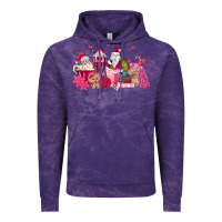 Cloud Purple pink santa coffee Vintage Hoodie - MaliasSmallBusiness