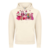Vintage Artic pink santa coffee Vintage Hoodie - MaliasSmallBusiness